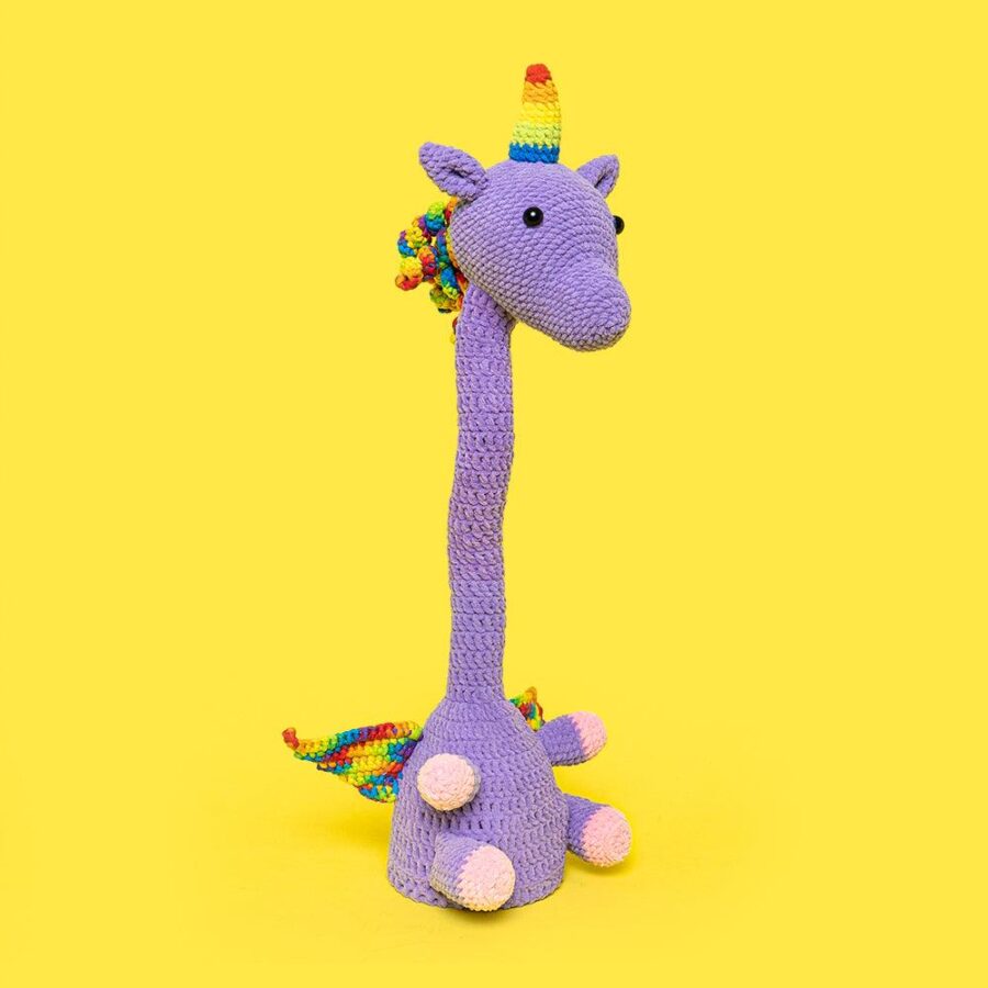 Dancing Unicorn Animal Can Sing and Dance Cute Crochet Kit-Purple - Image 3