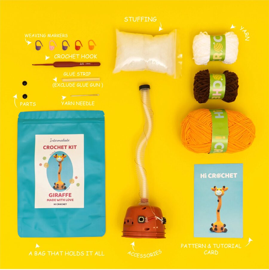 Giraffe Can Sing and Dance Cute Crochet Kit - Image 4