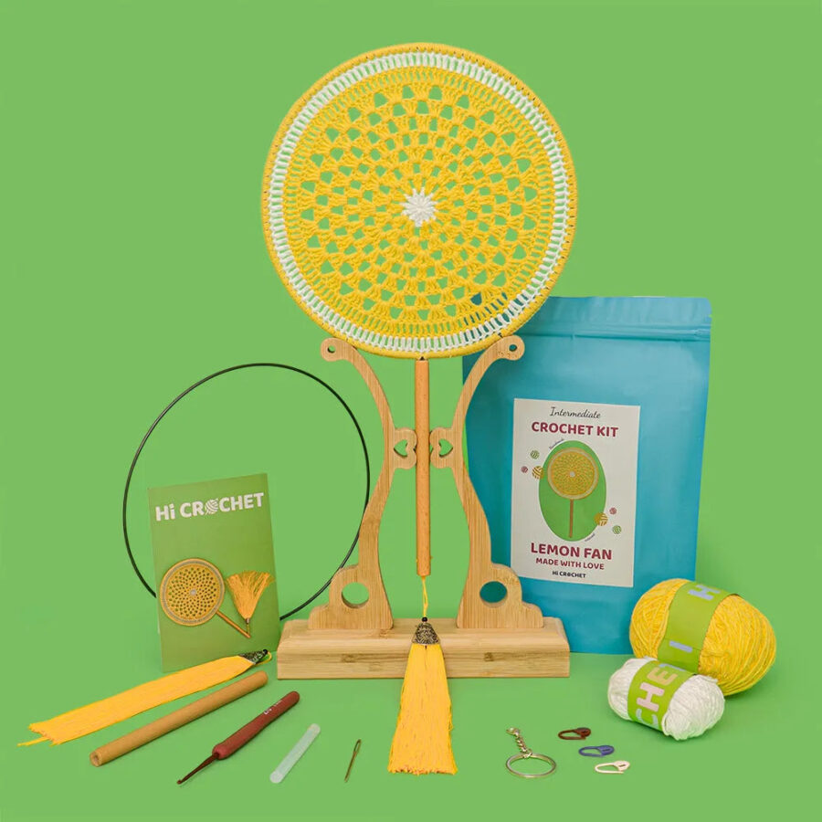 Lemon Fan Crochet Kit - Image 2
