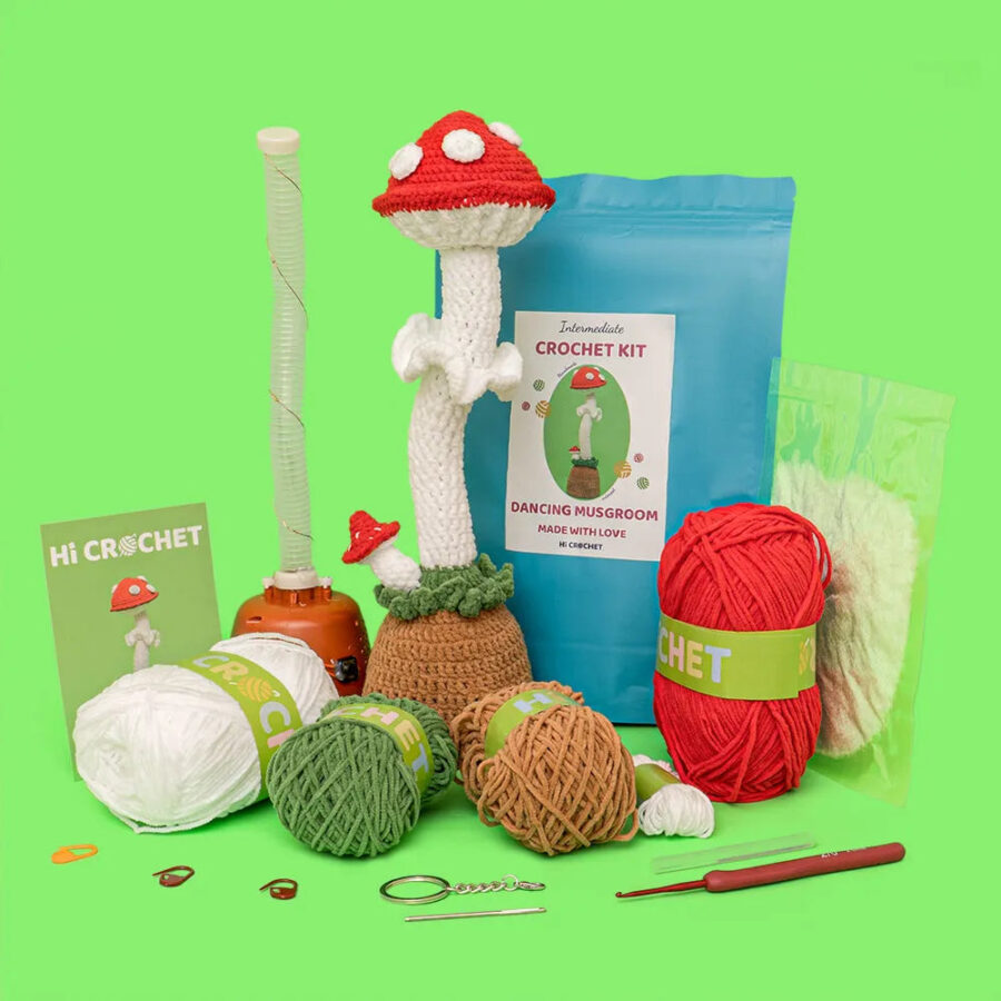 Dancing Mushroom Animal Can Sing and Dance Cute Crochet Kit - Image 2