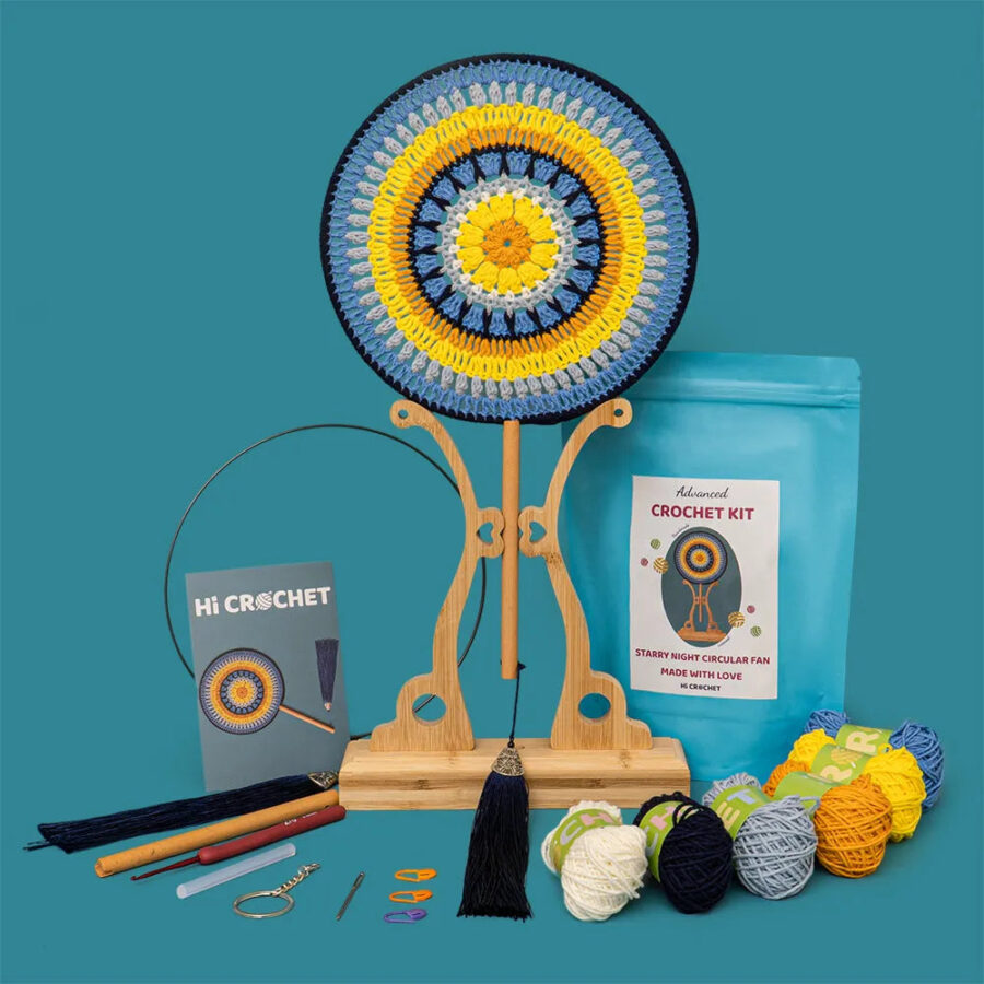 Starry Night Circular Fan Crochet Kit - Image 2