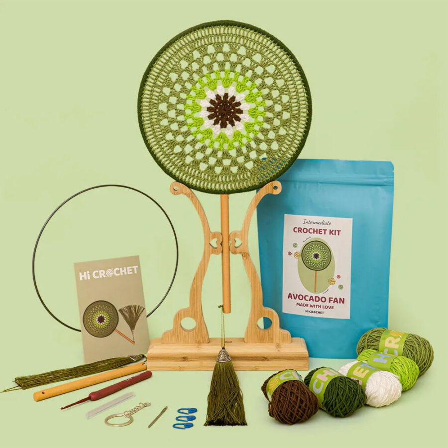 Avocado Fan Crochet Kit - Image 2