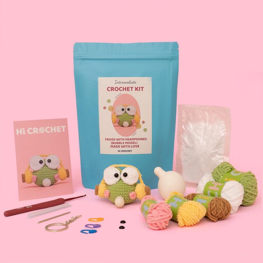 Bubble Frog Crochet Kit With Headphones - Image 2