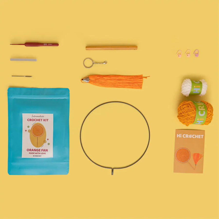 Orange Fan Crochet Kit - Image 5
