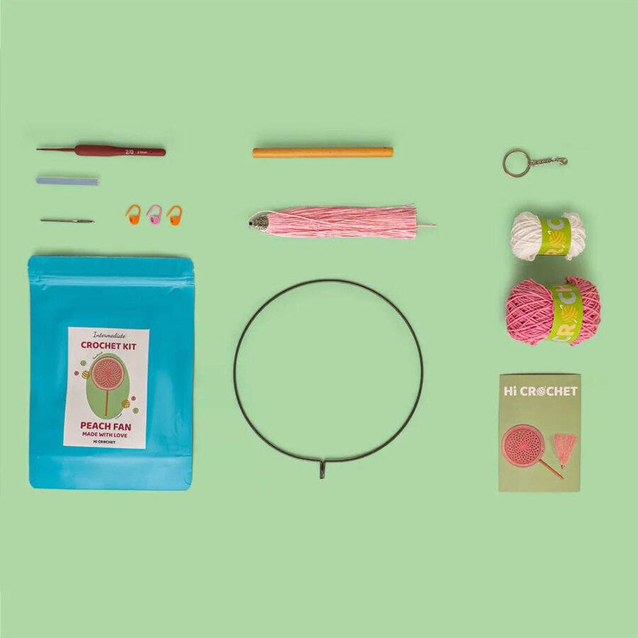Peach Fan Crochet Kit - Image 5