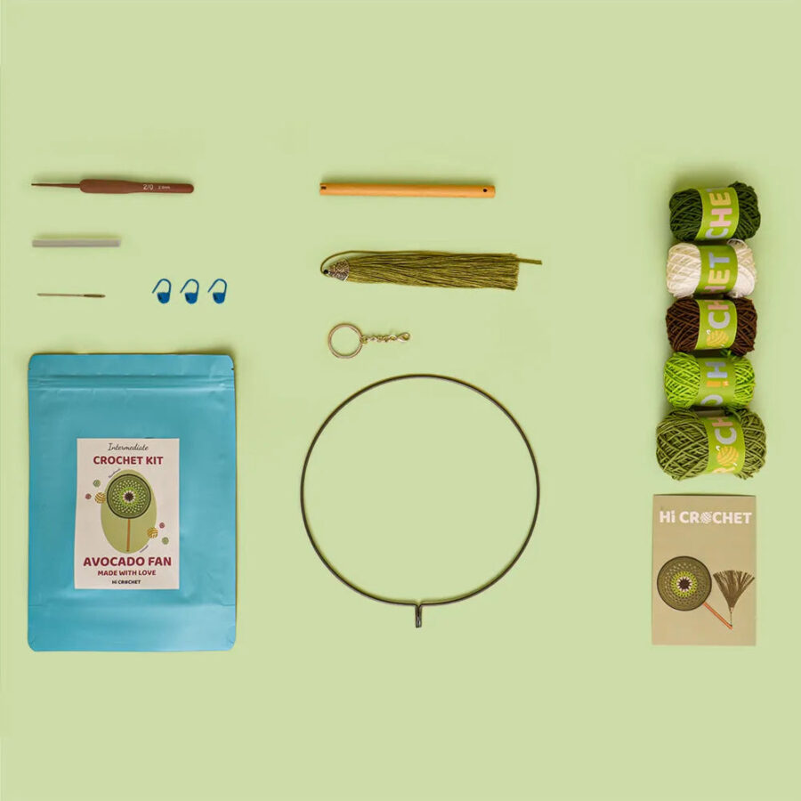Avocado Fan Crochet Kit - Image 5