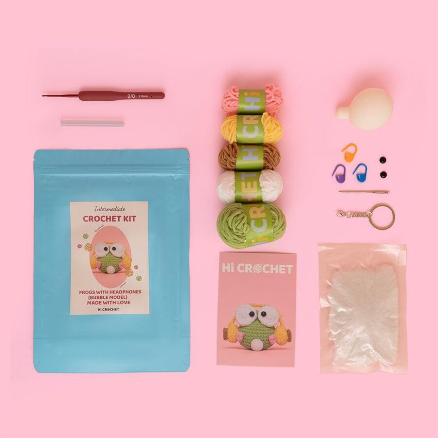 Bubble Frog Crochet Kit With Headphones - Image 4
