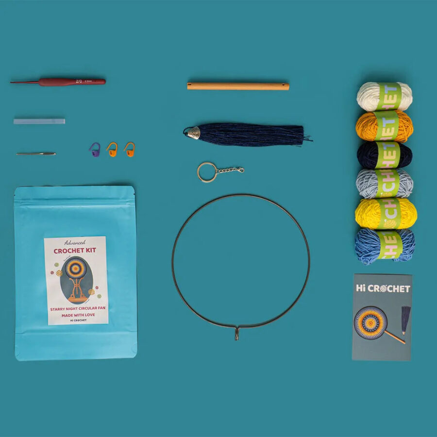 Starry Night Circular Fan Crochet Kit - Image 4