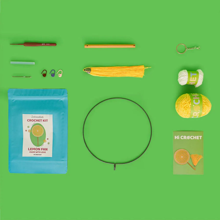 Lemon Fan Crochet Kit - Image 5