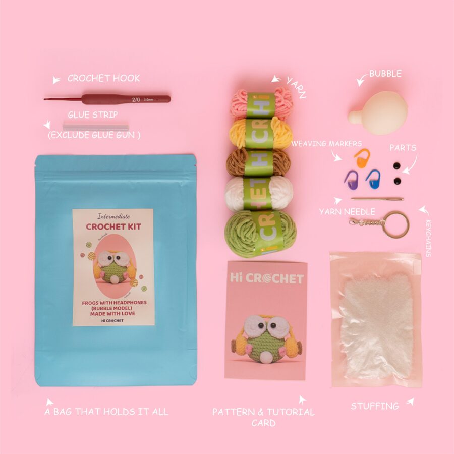 Bubble Frog Crochet Kit With Headphones - Image 6