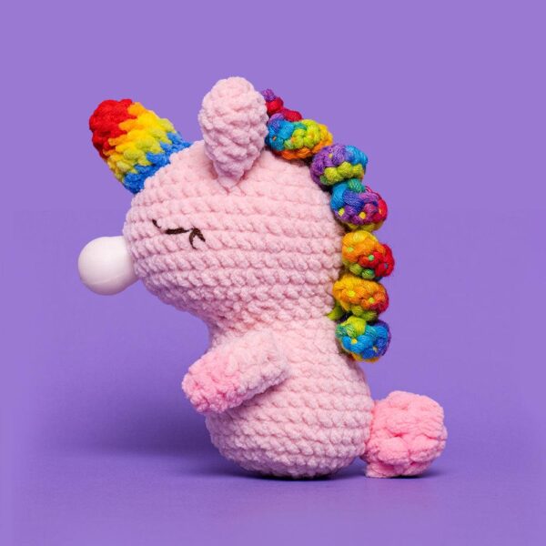 Press Bubble Unicorn Crochet Kit-Pink